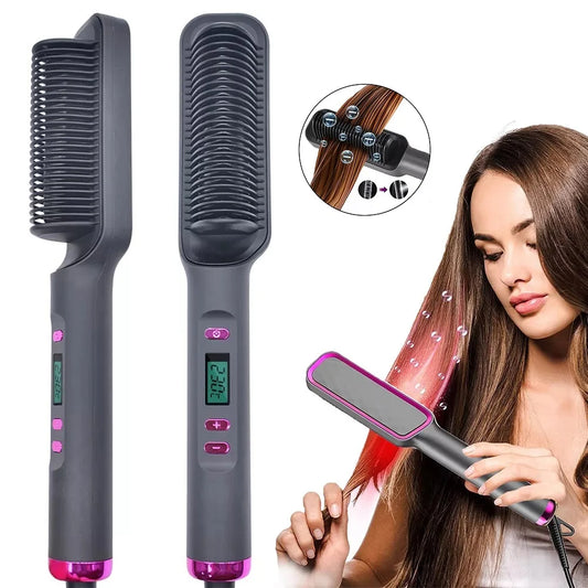 Negative Ion Hot Comb - Safe Anti-Scald Hair Straightener